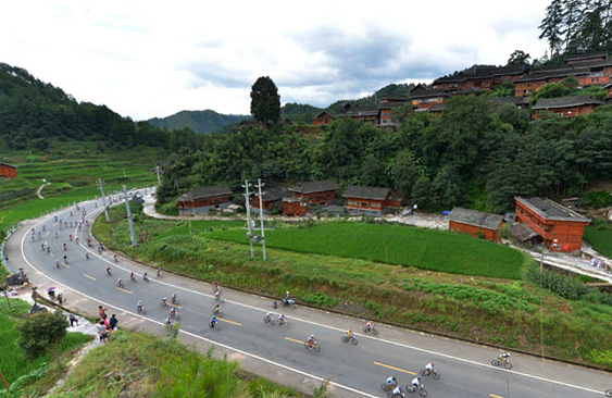 Leishan Town, the bicycle race
